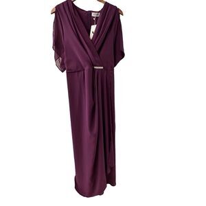 Flycurvy ~ Orchid Plum Formal Dress ~ Flutter Teardrop Sleeve ~ size 4X
